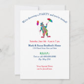 Invitation à la fête, Clown aux couleurs vives (Dos)