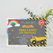 Invitation à la fête conjointe camion et arc-en-ci (Debout devant)