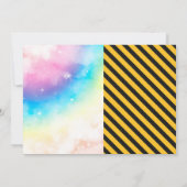 Invitation à la fête conjointe camion et arc-en-ci (Dos)