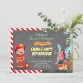 Invitation à la fête conjointe de fée et de pompie (Debout devant)