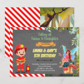 Invitation à la fête conjointe de fée et de pompie (Devant / Derrière)