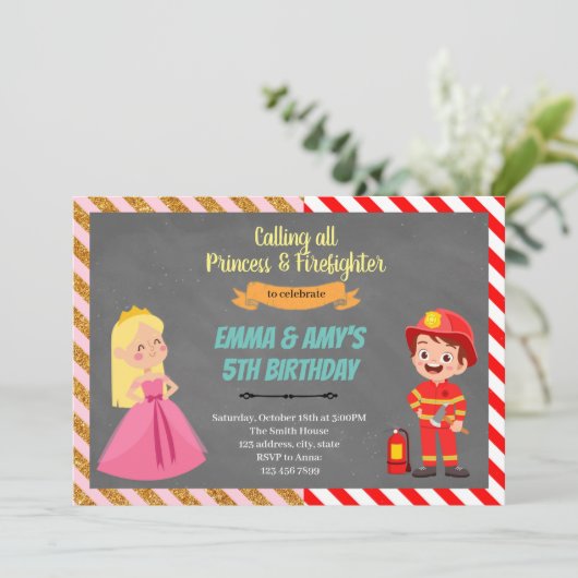 Invitation à la fête conjointe de la princesse et  (Debout devant)