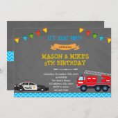 Invitation à la fête conjointe des pompiers et de  (Devant / Derrière)