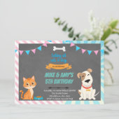 Invitation à la fête conjointe du chat et du chien (Debout devant)