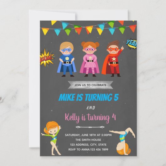 Invitation à la fête conjointe gymnique des super- (Devant)