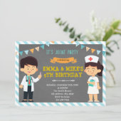 Invitation à la fête conjointe infirmière médecin (Debout devant)