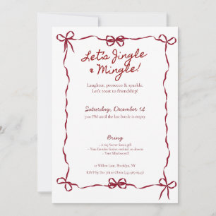 Invitation à la fête Coquette Friendsmas