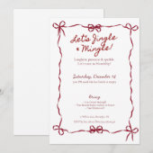 Invitation à la fête Coquette Friendsmas (Devant / Derrière)