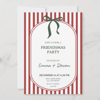 Invitation à la fête Coquette Friendsmas