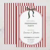 Invitation à la fête Coquette Friendsmas (Devant / Derrière)