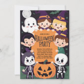 Invitation à la fête costumée de l'Halloween pour  (Devant)