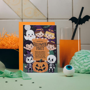 Invitation à la fête costumée de l'Halloween pour 