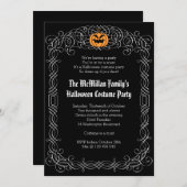 Invitation à la fête costumée d'Halloween (Devant / Derrière)