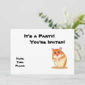Invitation à la fête Cuddly Hamster (Debout devant)