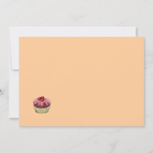 Invitation à la Fête Cupcake & Ice Cream (Dos)