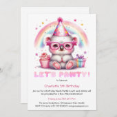 Invitation à la fête d’anniversaire de Cute Koala  (Devant / Derrière)