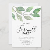Invitation à la fête d'adieu (Devant)