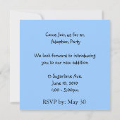 invitation à la fête d'adoption (Dos)
