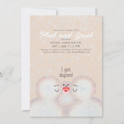 Invitation à la fête d'adoption de la famille de b (Devant)
