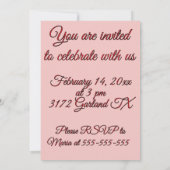 Invitation à la fête d'amour des pingouins (Dos)