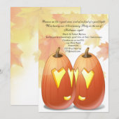 Invitation à la fête d'amour d'Halloween (Devant / Derrière)