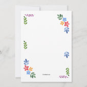 Invitation à la fête d'anniversaire (Dos)