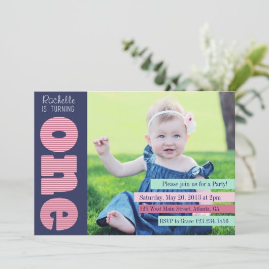 Invitation à la fête d'anniversaire (Debout devant)