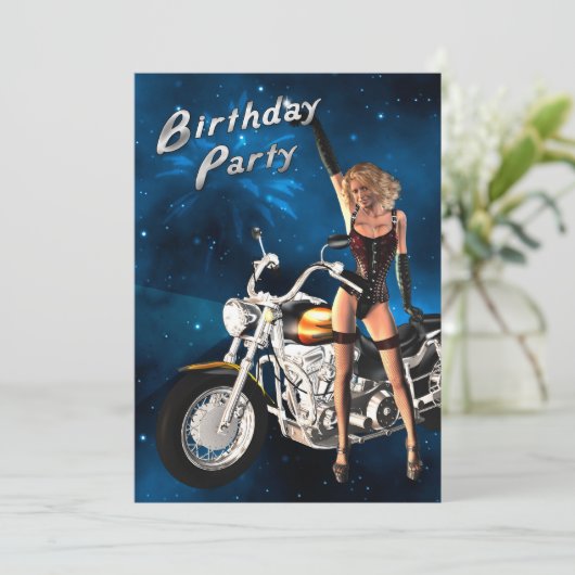 Invitation à la fête d'anniversaire (Debout devant)