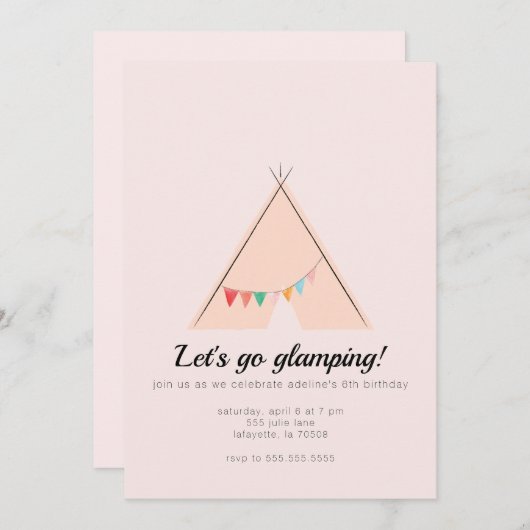 Invitation à la fête d'anniversaire (Devant / Derrière)