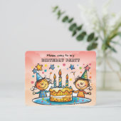 Invitation à la fête d'anniversaire (Debout devant)