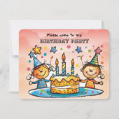 Invitation à la fête d'anniversaire (Devant)