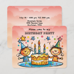Invitation à la fête d'anniversaire