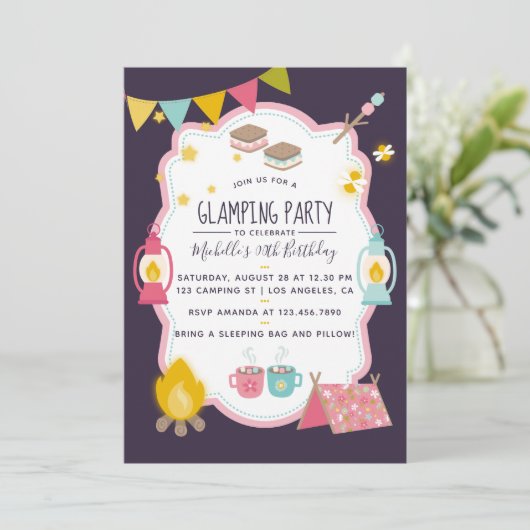 Invitation à la fête d'anniversaire (Debout devant)