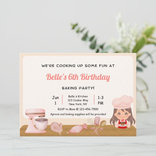 Invitation à la fête d'anniversaire (Debout devant)