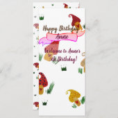 Invitation à la fête d'anniversaire (Devant / Derrière)