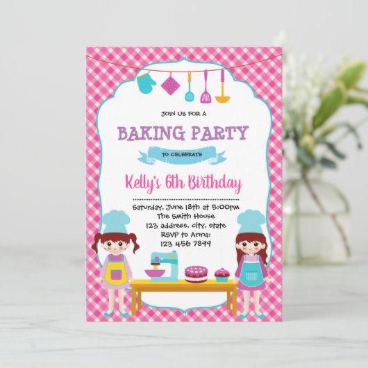 Invitation à la fête d'anniversaire (Debout devant)