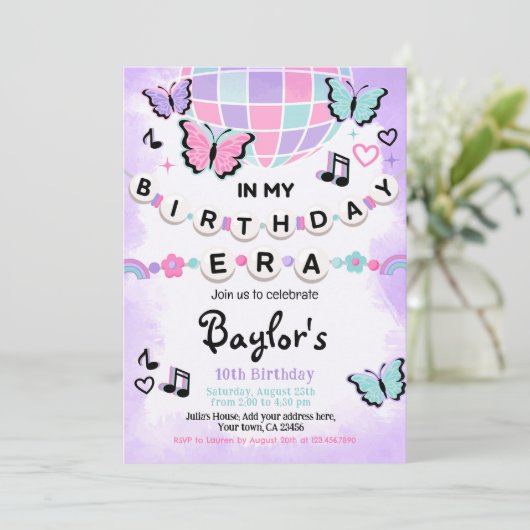 Invitation à la fête d'anniversaire (Debout devant)