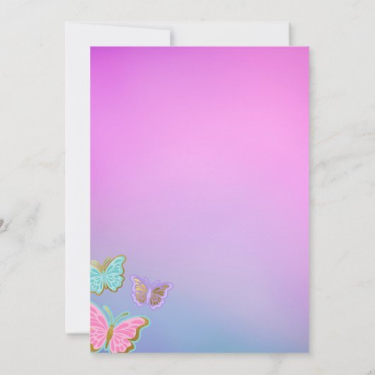 Invitation à la fête d'anniversaire (Dos)