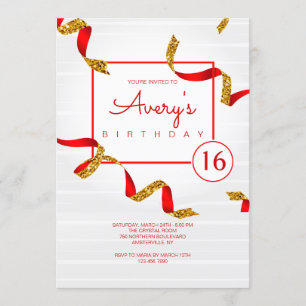 Invitation à la fête d'anniversaire