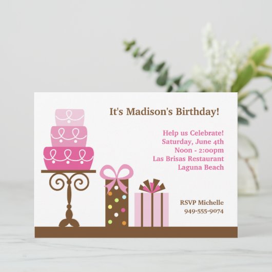  Invitation à la fête d'anniversaire (Debout devant)