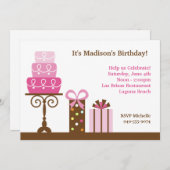  Invitation à la fête d'anniversaire (Devant / Derrière)