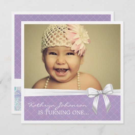 Invitation à la fête d'anniversaire (Devant / Derrière)