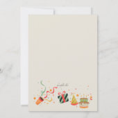 Invitation à la fête d'anniversaire (Dos)