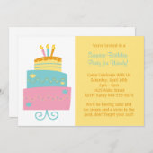 Invitation à la fête d'anniversaire (Devant / Derrière)