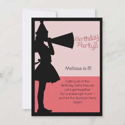 Invitation à la fête d'anniversaire (Devant)