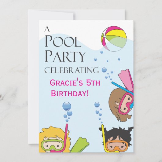 Invitation à la fête d'anniversaire (Devant)