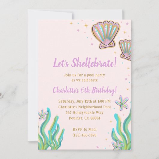 Invitation à la fête d'anniversaire (Devant)