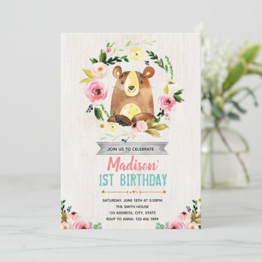 Invitation à la fête d'anniversaire (Debout devant)