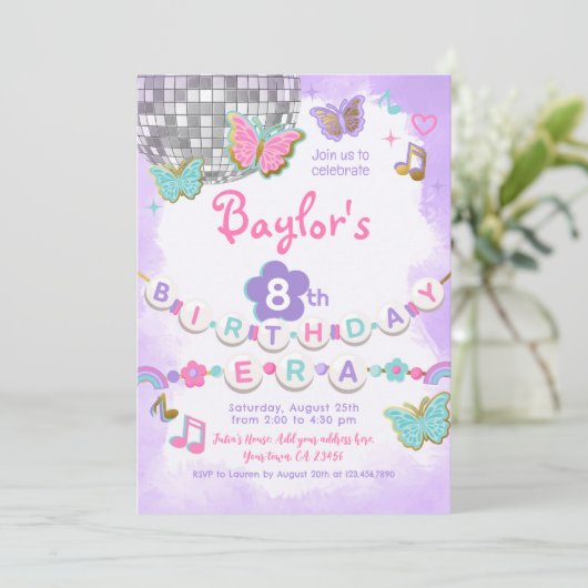 Invitation à la fête d'anniversaire (Debout devant)