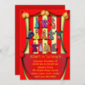 Invitation à la fête d'anniversaire : 036 Clowns (Devant / Derrière)